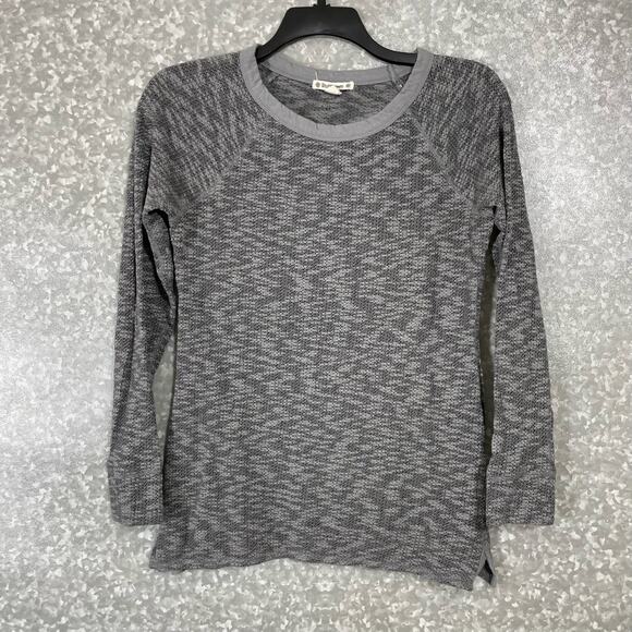 Ruff Hewn Women's Utility Gray Marled Long Sleeve Thermal T-Shirt - Size Medium - Picture 1 of 5